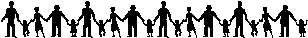 Man, woman and child holding hands